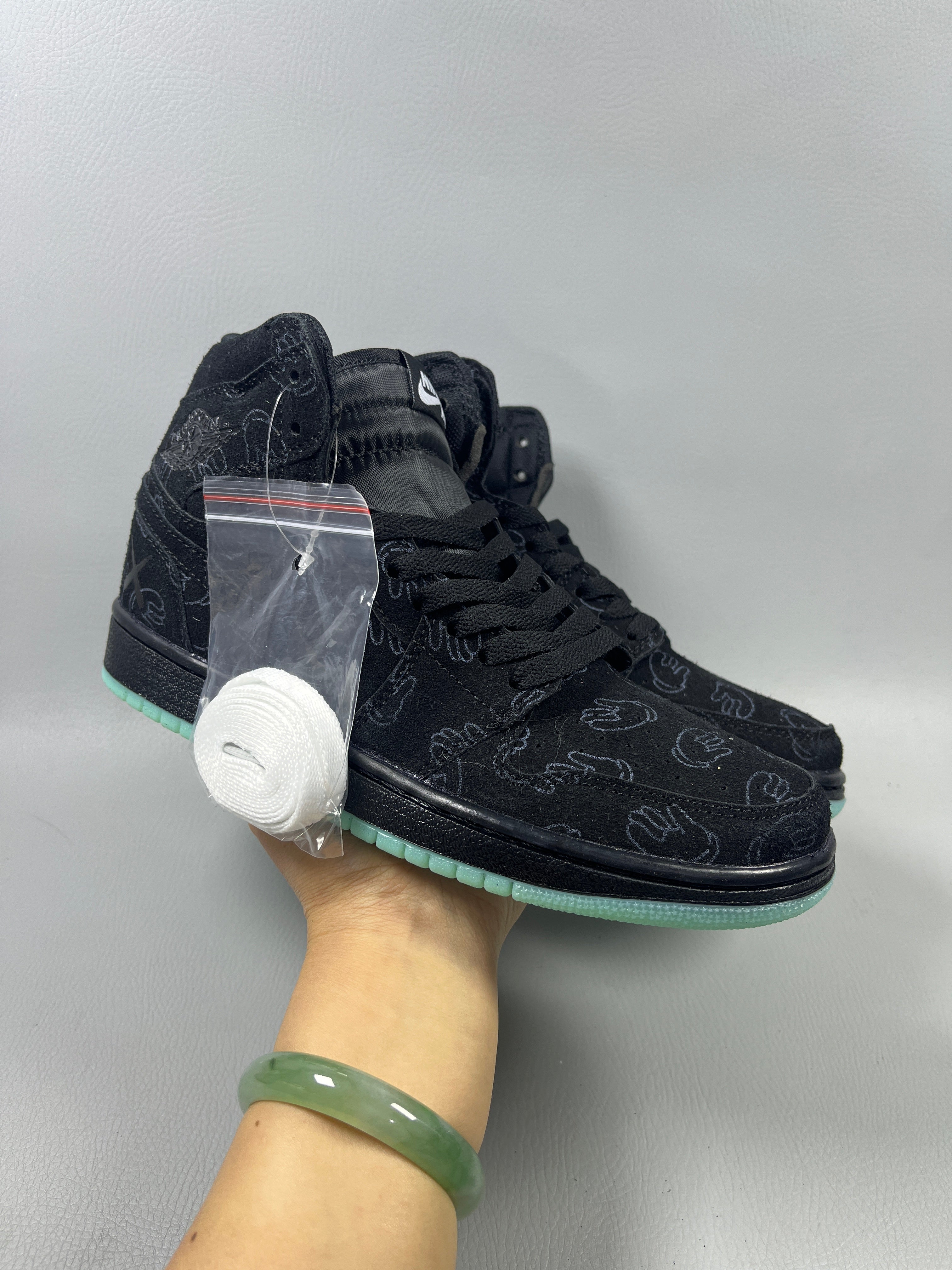 039 — Jordan 1 High “KAWS Grey/Black Glow” — Design‑Inspired