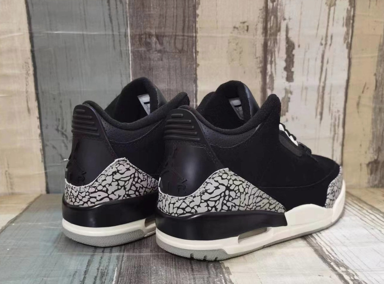 325 — Jordan 3 “Black Noir” — Custom Tribute