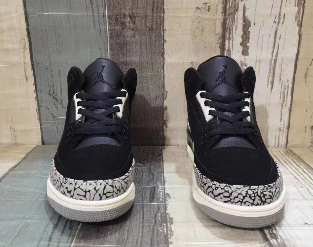 325 — Jordan 3 “Black Noir” — Custom Tribute