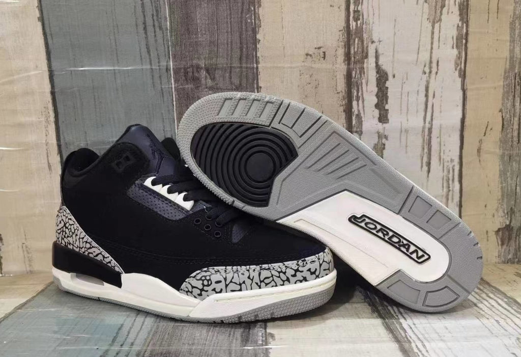 325 — Jordan 3 “Black Noir” — Custom Tribute