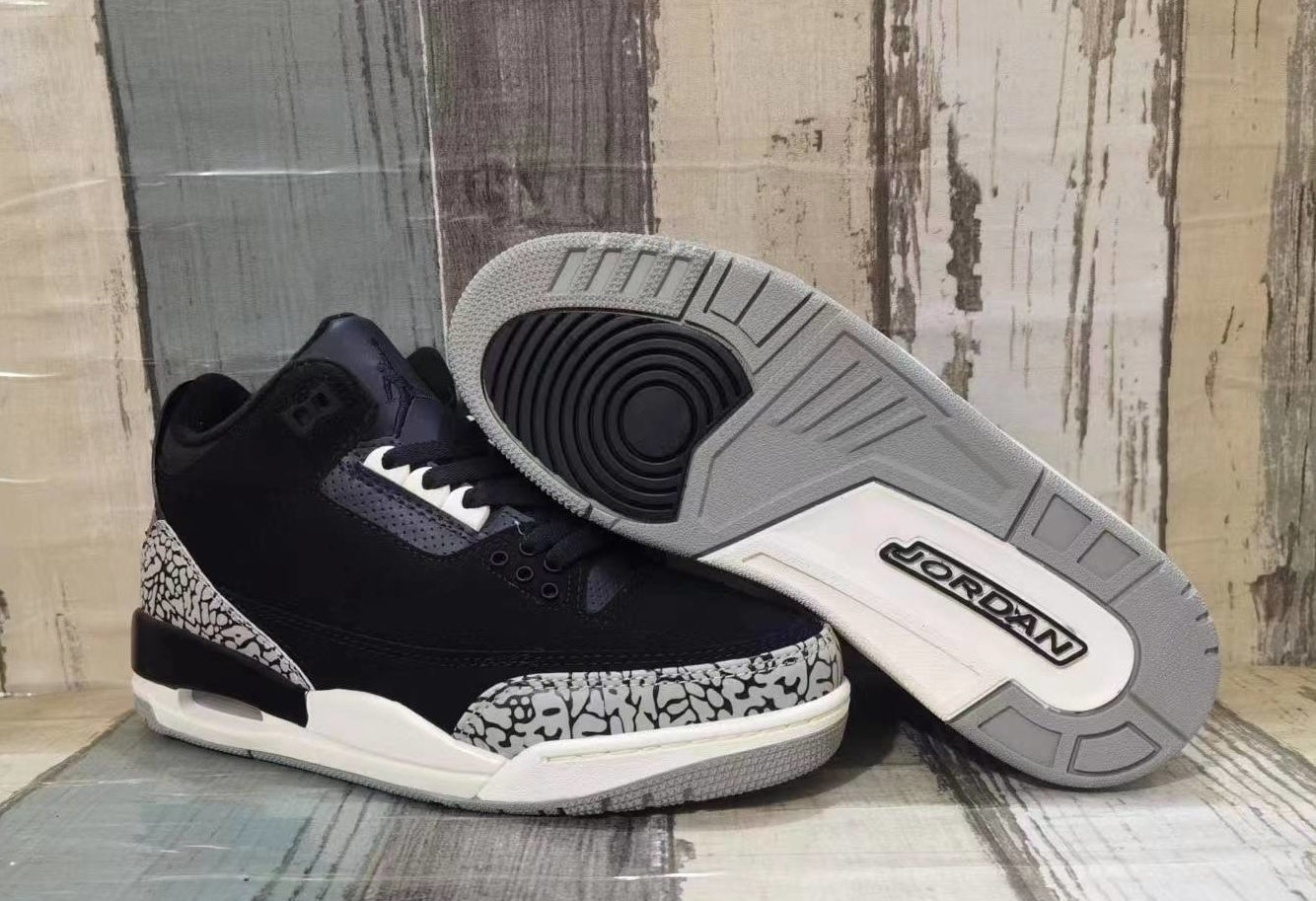 325 — Jordan 3 “Black Noir” — Custom Tribute
