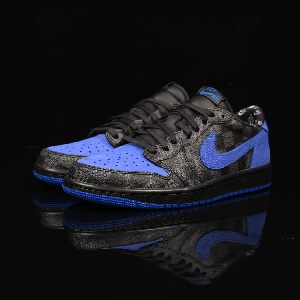 Jordan 1 Low – Design-Inspired "LV Blue Geckos" Custom Fantasy Build AJ1-LVCLB-053