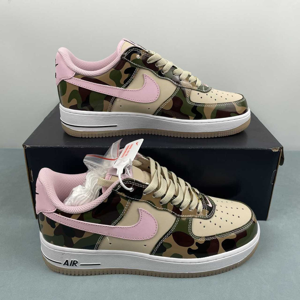 Air Force 1 – Design-Inspired "Pink & Camo" Custom Tribute Build AF1-035