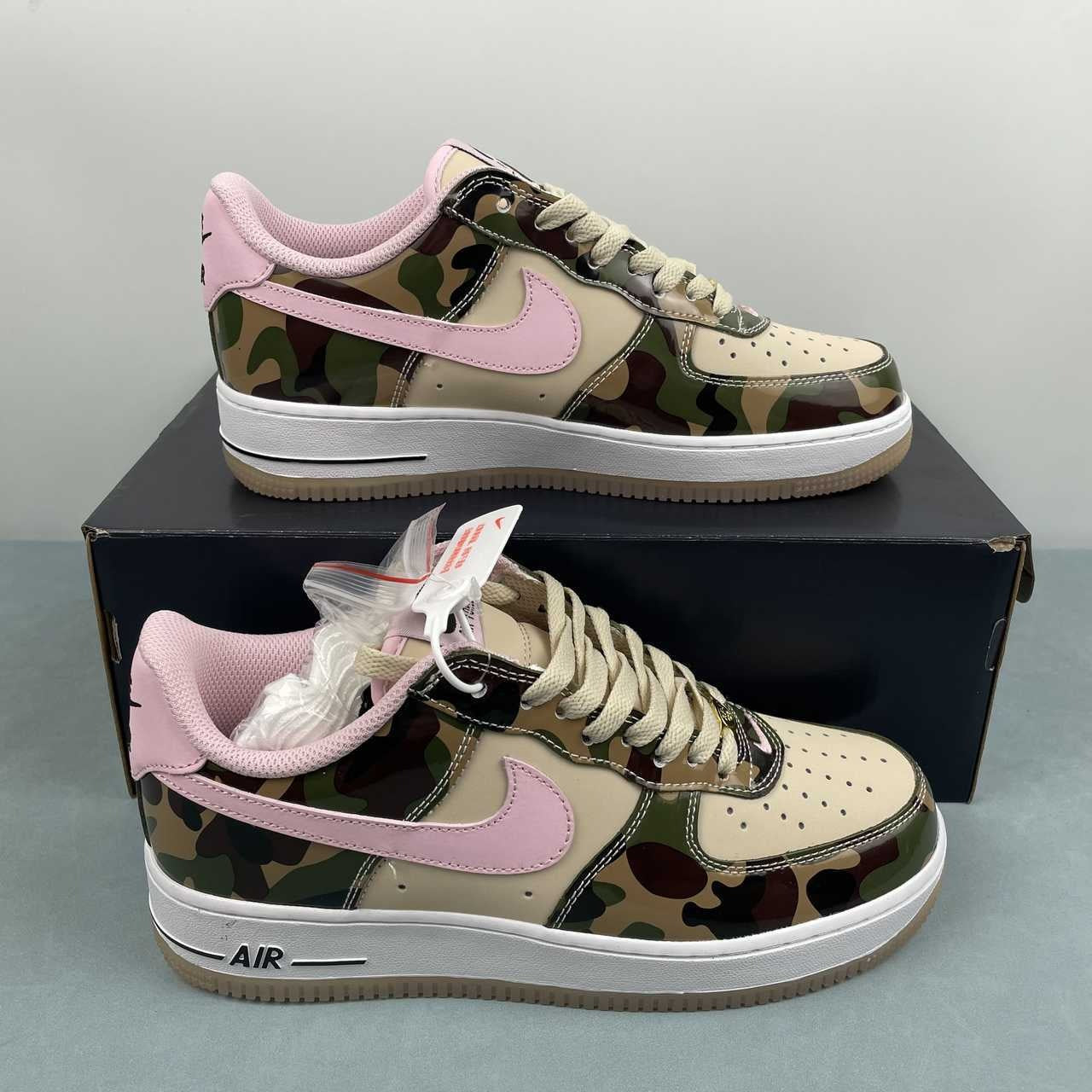 Air Force 1 – Design-Inspired "Pink & Camo" Custom Tribute Build AF1-035