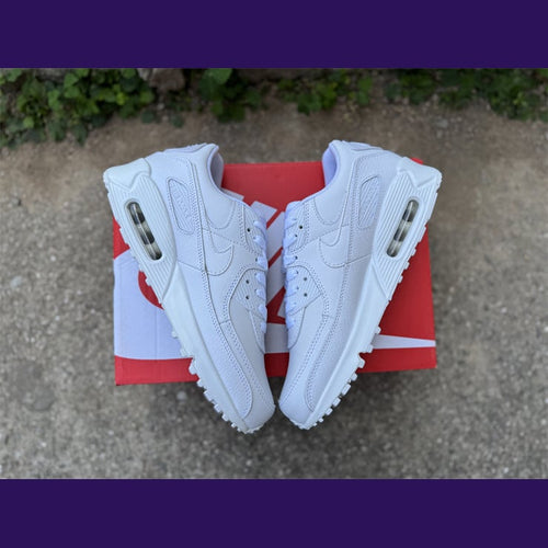 Air Max 90 Design-Inspired - "All White" "White" Custom Tribute - AM90-ALLWHITE-005 - Sole Revival and Redemption LLC