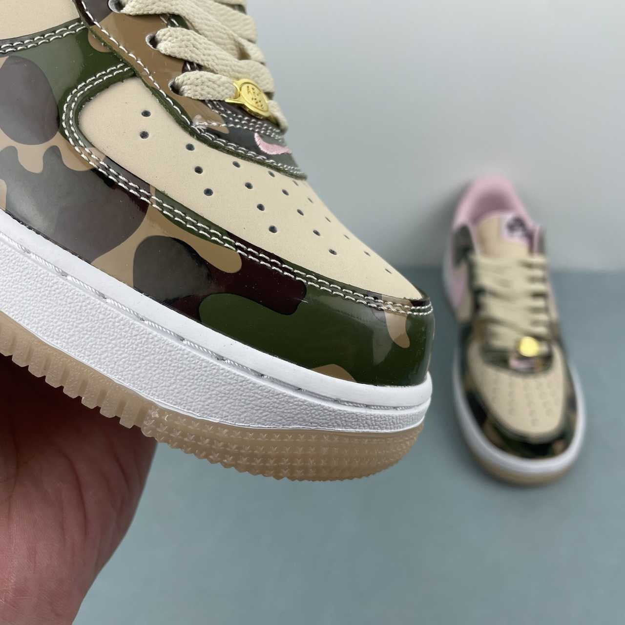 Air Force 1 – Design-Inspired "Pink & Camo" Custom Tribute Build AF1-035