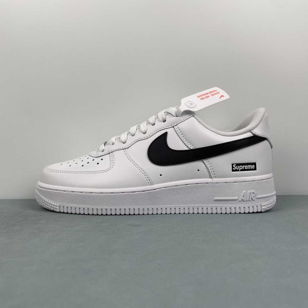 Air Force 1 – Design-Inspired "Supreme x AF1" White/Black Custom Tribute Build AF1-026
