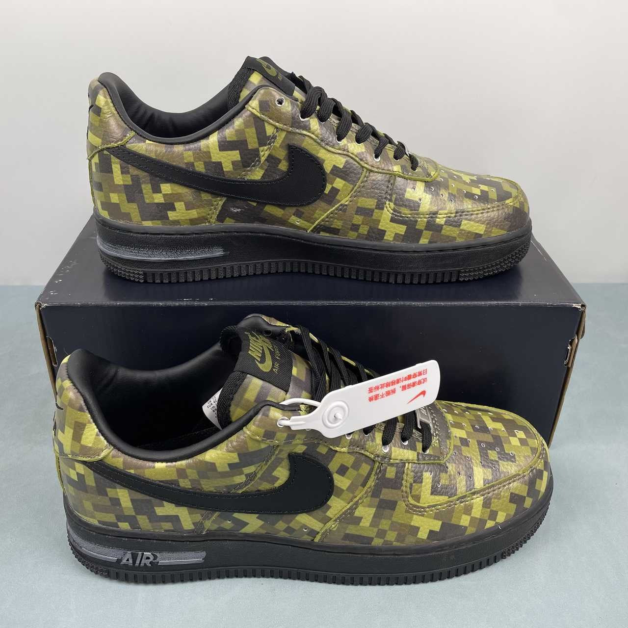 Nike Air Force 1 – Design-Inspired "Minecraft – Digital Camo" Fantasy Build AF1-024