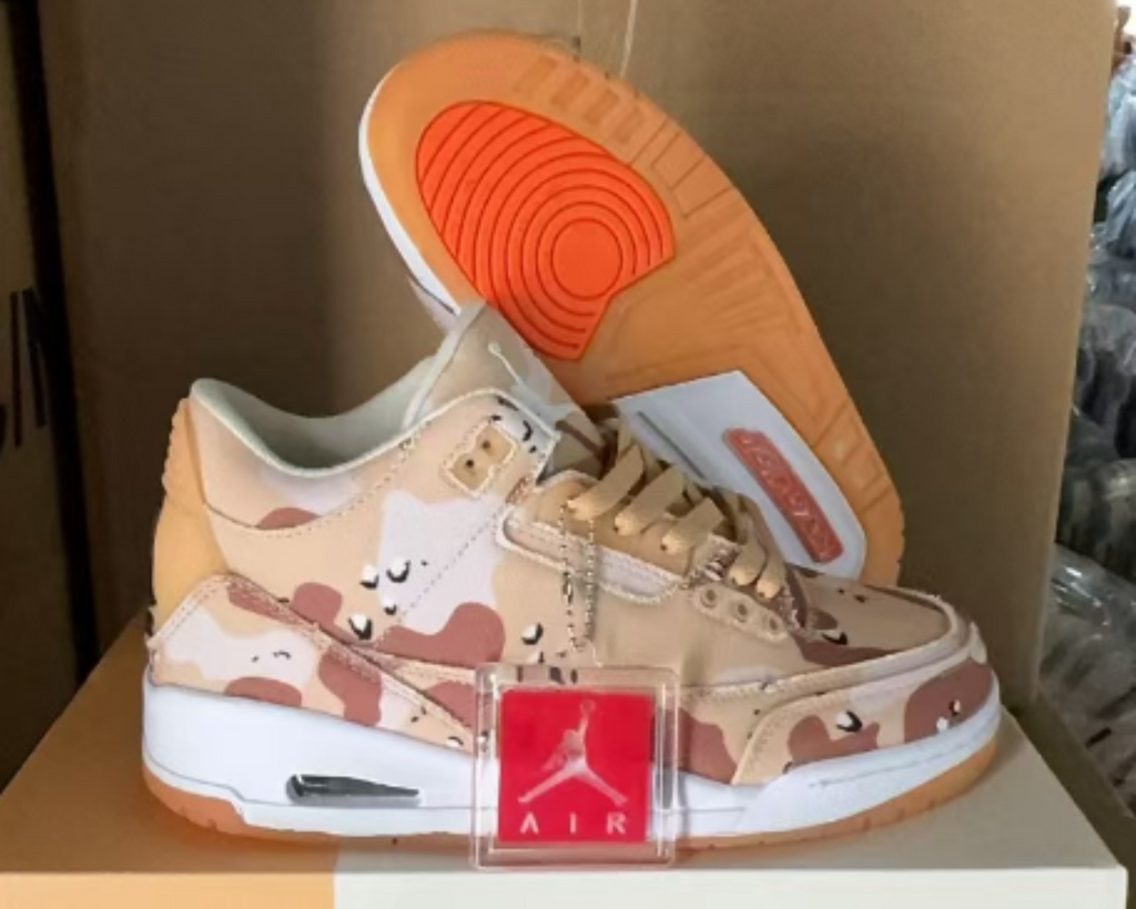 319 — Jordan 3 “Desert Camo F&F” — Teyana Taylor Tribute Customs