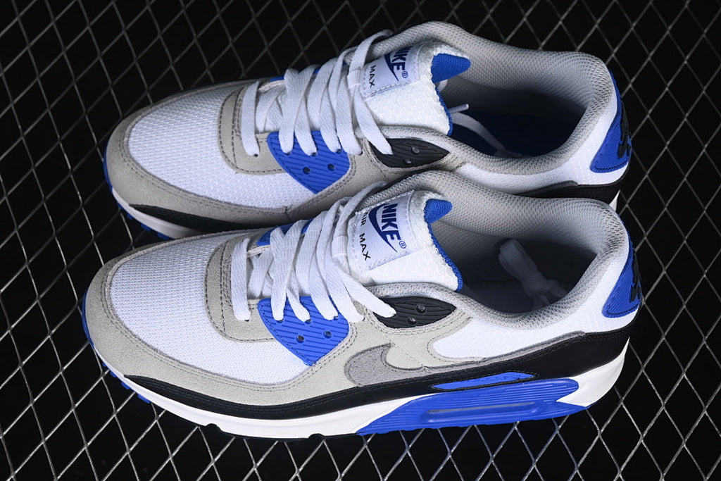 Air Max 90 Design-Inspired - "Hyper Blue" "White/Grey/Blue" Custom Tribute - AM90-HYPBLU-008
