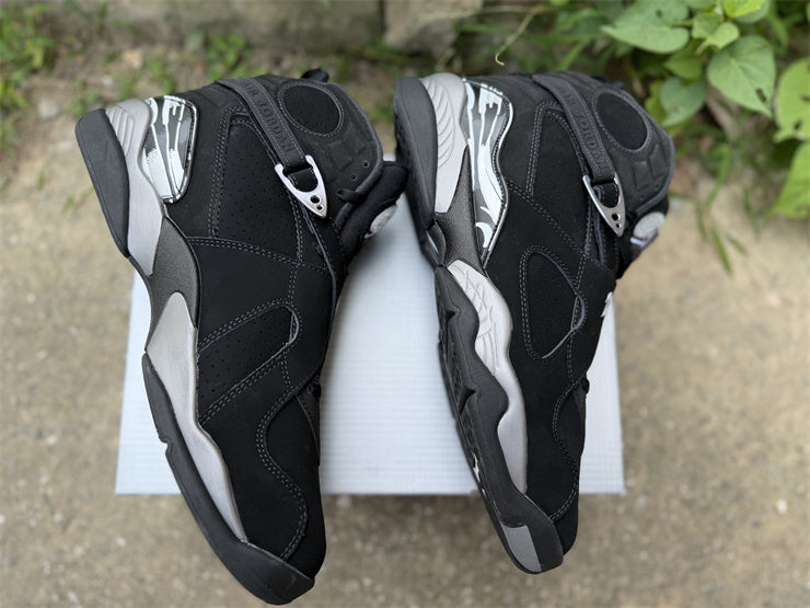 Jordan 8 – Design-Inspired "Black Chrome" Custom Tribute Build AJ8-BLKCHROME-814