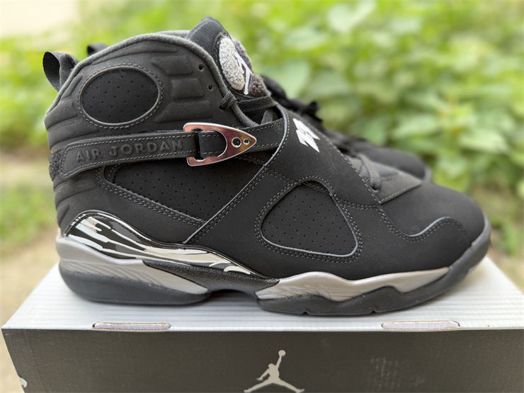 Jordan 8 – Design-Inspired "Black Chrome" Custom Tribute Build AJ8-BLKCHROME-814