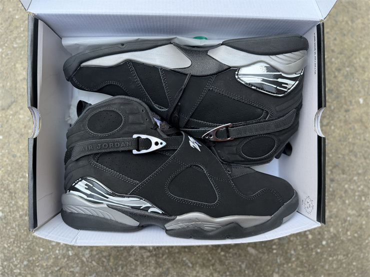 Jordan 8 – Design-Inspired "Black Chrome" Custom Tribute Build AJ8-BLKCHROME-814