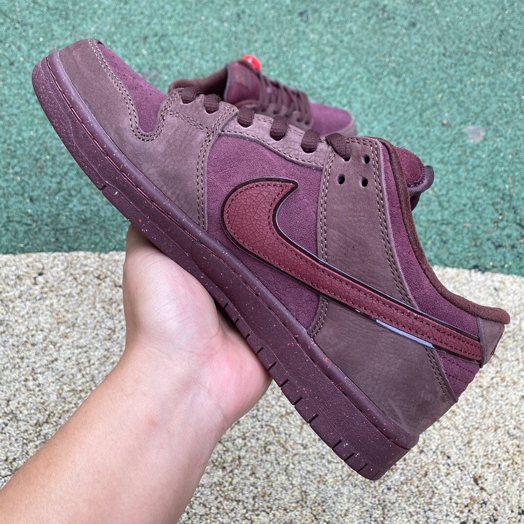 SBDNK‑044 — Nike SB Dunk Low “City of Love — Burgundy Crush” — Design‑Inspired