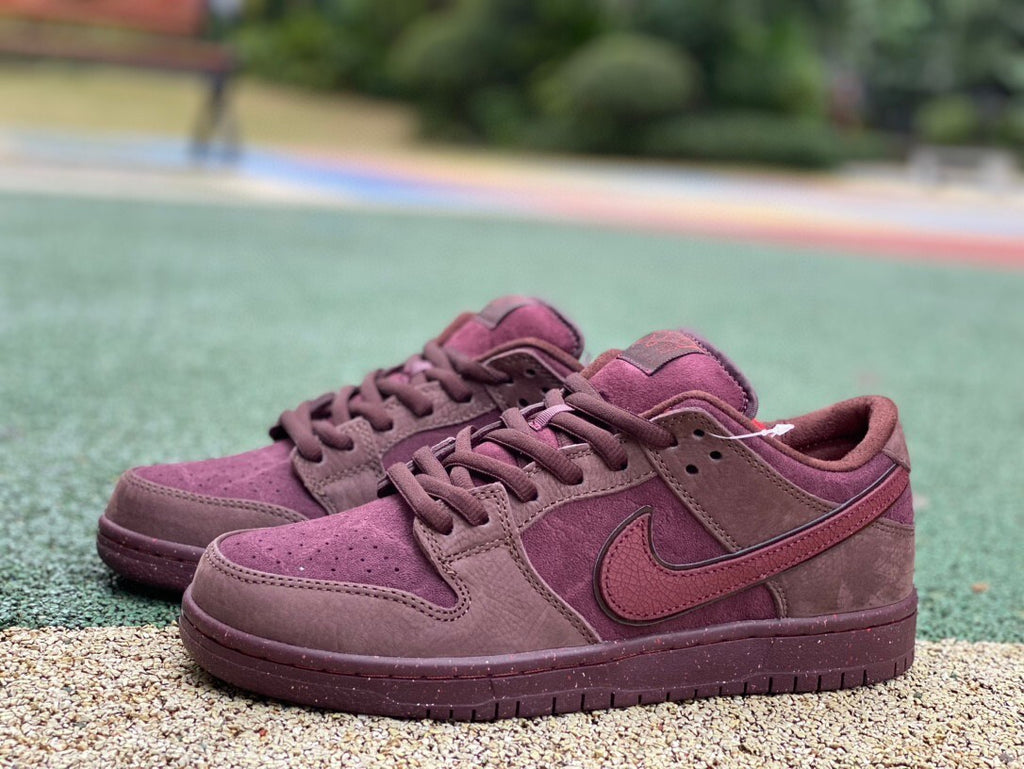 SBDNK‑044 — Nike SB Dunk Low “City of Love — Burgundy Crush” — Design‑Inspired