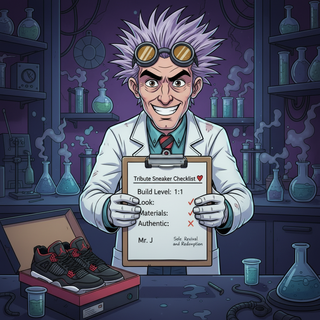 Correct mad scientist with checklist