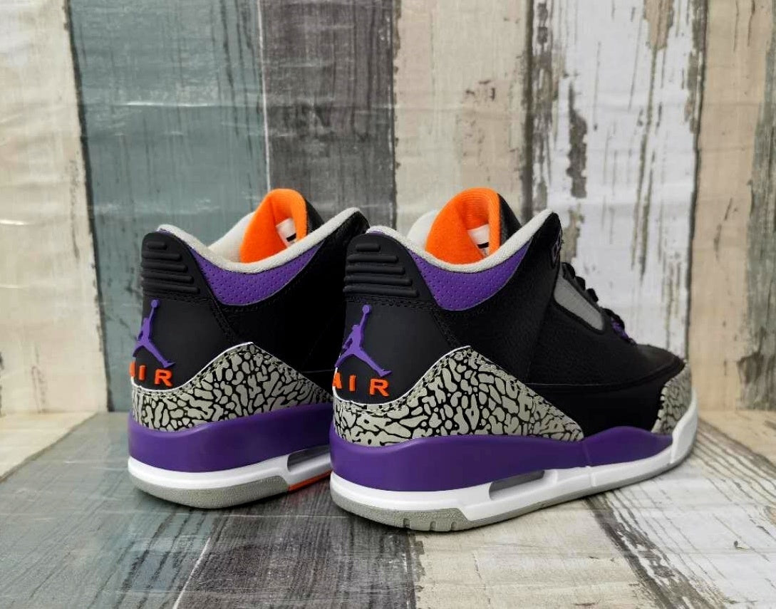 327 — Jordan 3 “Court Purple” — Custom Tribute