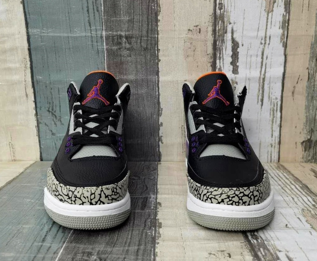327 — Jordan 3 “Court Purple” — Custom Tribute