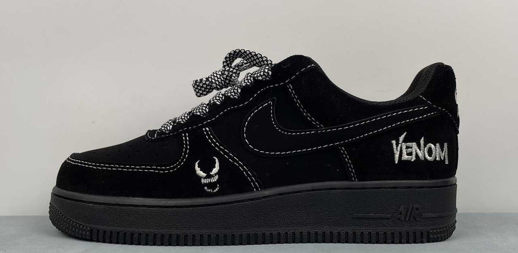 Air Force 1 – Design-Inspired "Venoms" Black Suede Fantasy Build AF1-034