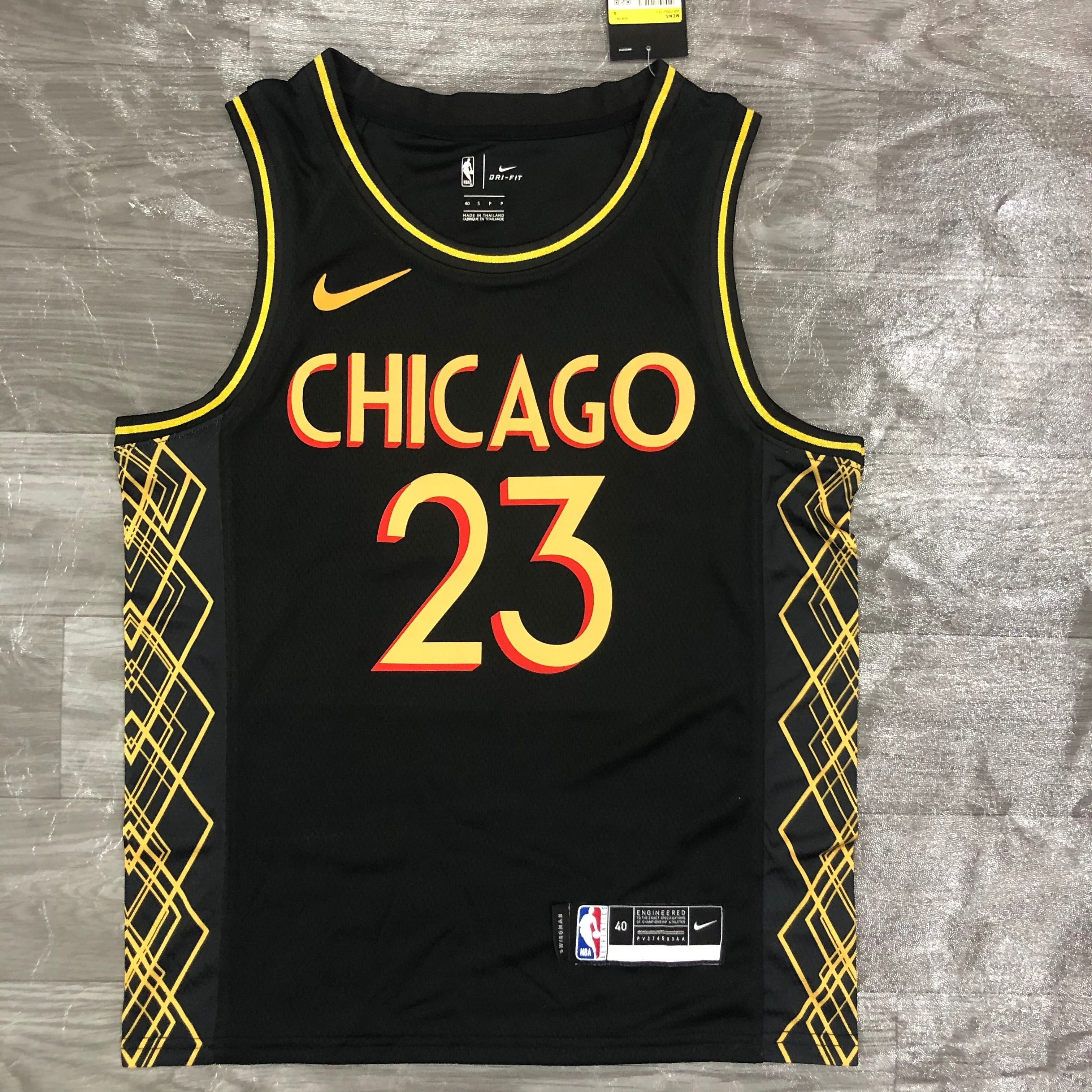 Chicago Bulls — Michael Jordan #23 City Edition Jersey (Black/Gold)