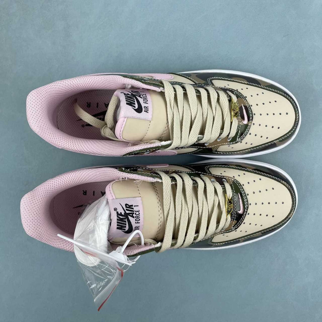 Air Force 1 – Design-Inspired "Pink & Camo" Custom Tribute Build AF1-035