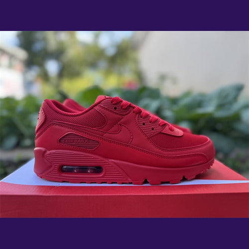 Air Max 90 Design-Inspired - "Varsity Red" "Red" Custom Tribute - AM90-VARRED-003 - Sole Revival and Redemption LLC