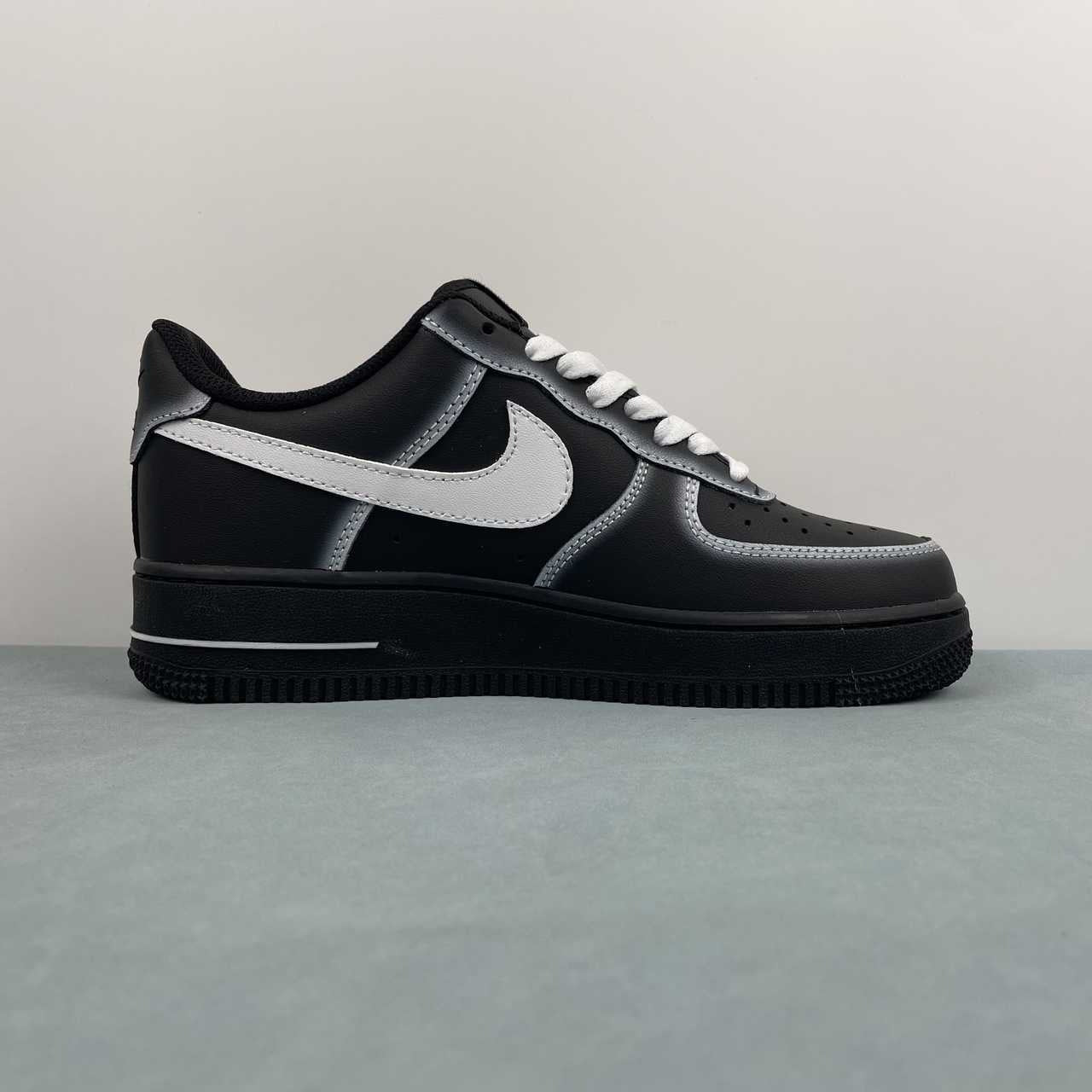 Air Force 1 – Design-Inspired "Ghost Stitch" Black/White Fantasy Build AF1-029