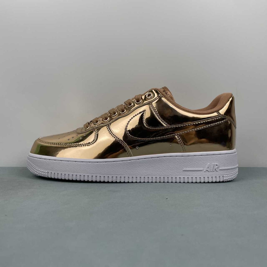 Air Force 1 – Design-Inspired "24 Karats" Metallic Gold Custom Tribute Build AF1-025