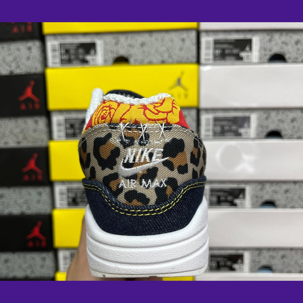 Nike Air Max 1 Design-Inspired - "Denim Leopard" - AM1-DENLEO-013 - Sole Revival and Redemption LLC