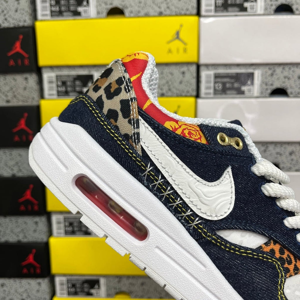 Nike Air Max 1 Design-Inspired - "Denim Leopard" - AM1-DENLEO-013 - Sole Revival and Redemption LLC