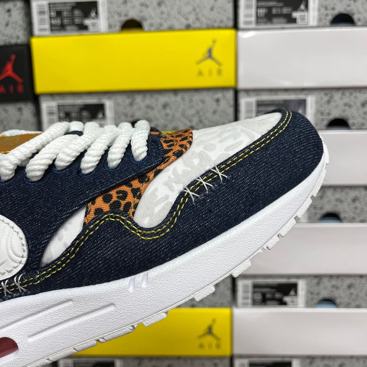 Nike Air Max 1 Design-Inspired - "Denim Leopard" - AM1-DENLEO-013 - Sole Revival and Redemption LLC