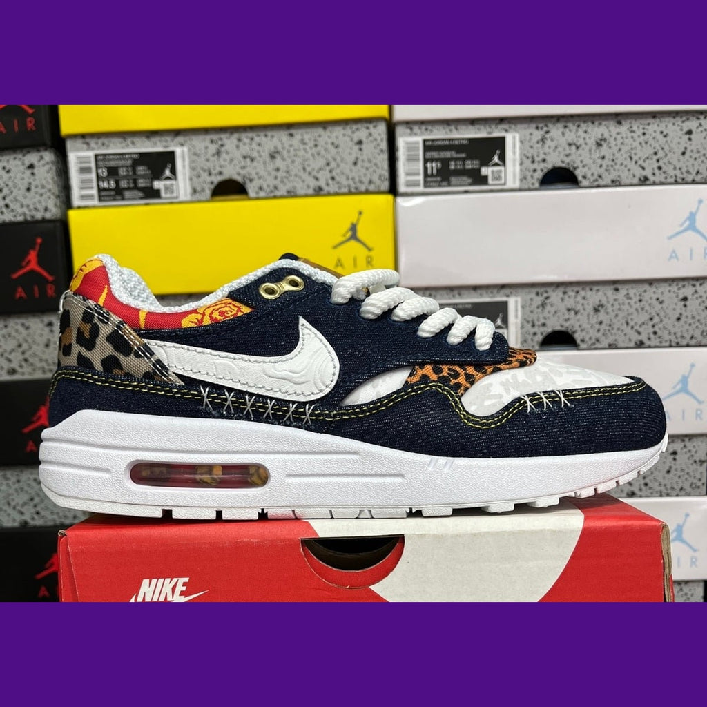 Nike Air Max 1 Design-Inspired - "Denim Leopard" - AM1-DENLEO-013 - Sole Revival and Redemption LLC