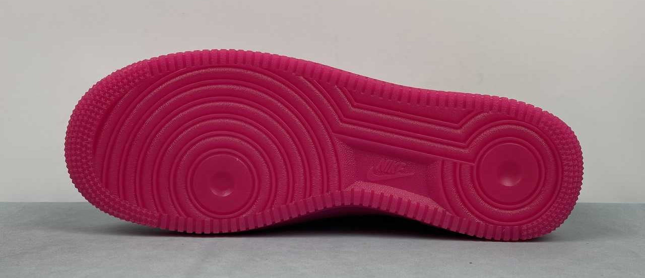 AF1-037 Berry Pink Patent – pair stacked lateral view