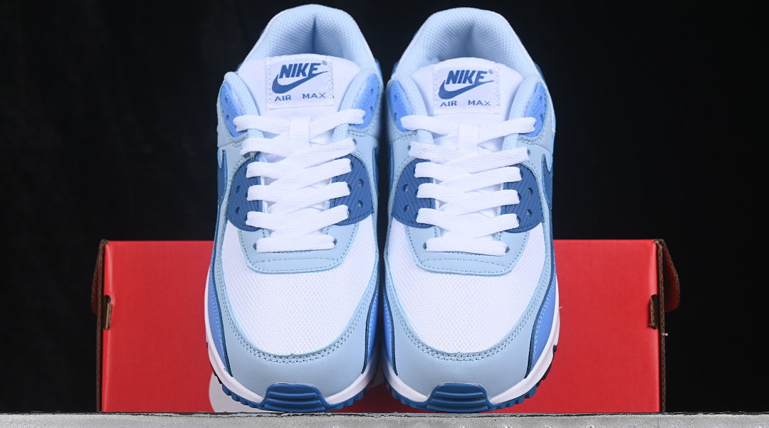 Air Max 90 Design-Inspired - "University Blue" "Blue/White" Custom Tribute - AM90-UNCBLU-010