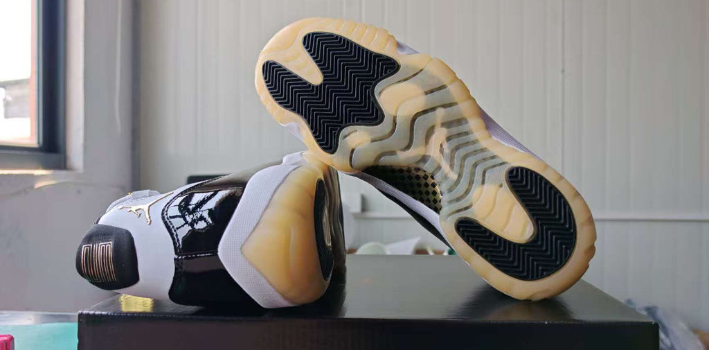 Jordan 11 Design-Inspired - "DMP" "White & Gold" Custom Tribute - AJ11-DMP-1139