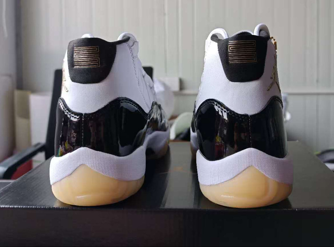 Jordan 11 Design-Inspired - "DMP" "White & Gold" Custom Tribute - AJ11-DMP-1139