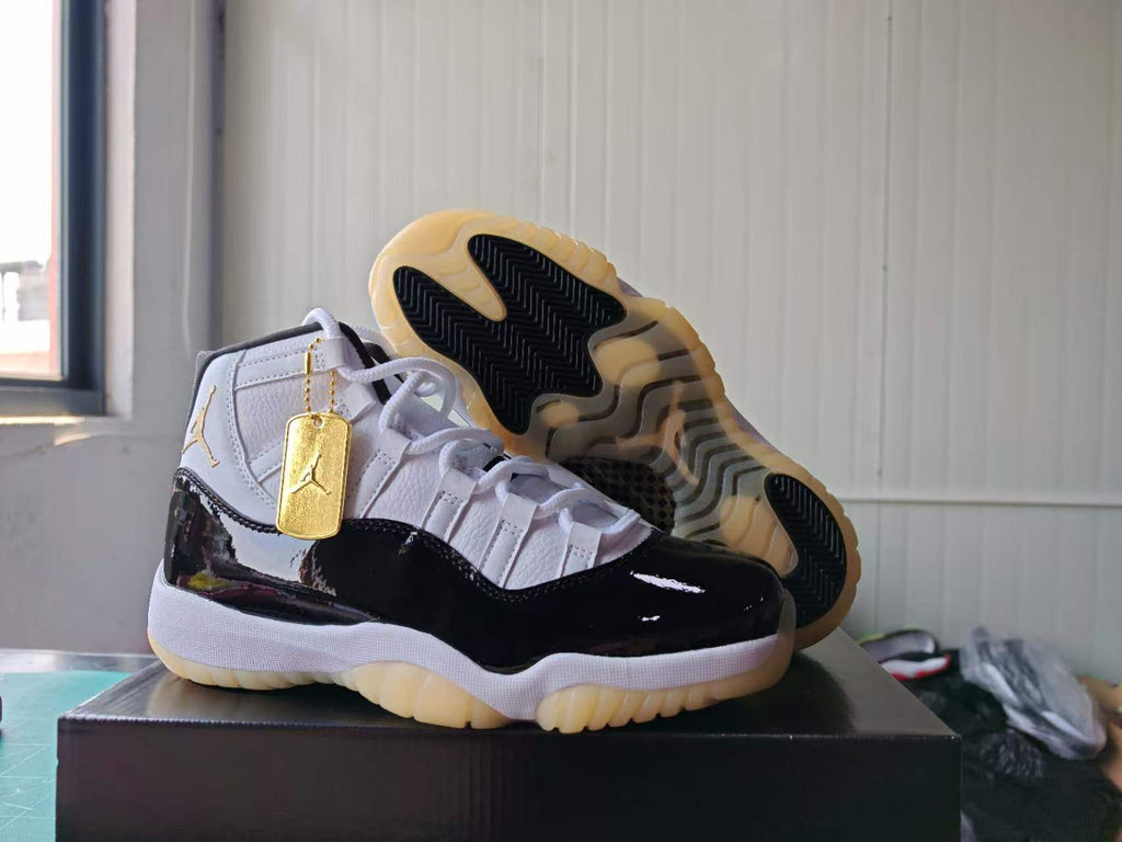 Jordan 11 Design-Inspired - "DMP" "White & Gold" Custom Tribute - AJ11-DMP-1139