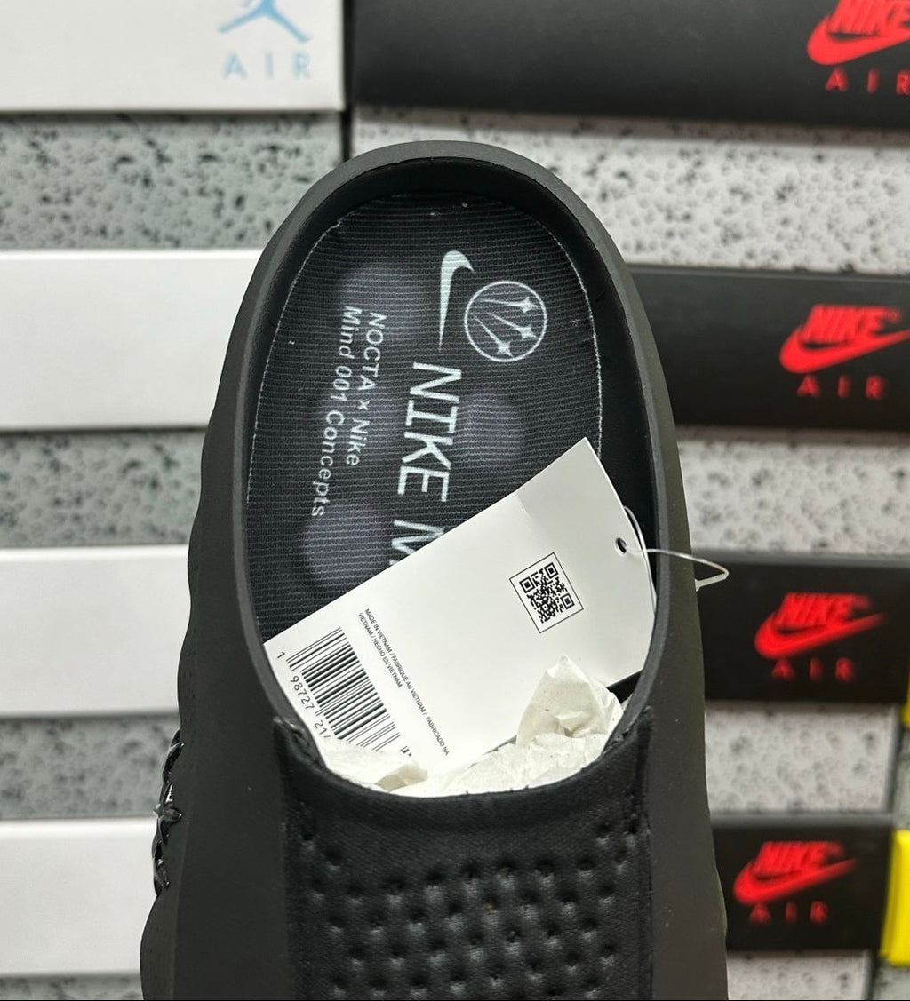 Nike Mind 001 Slides — Design‑Inspired Footwear- NOCTA - Blacked Out