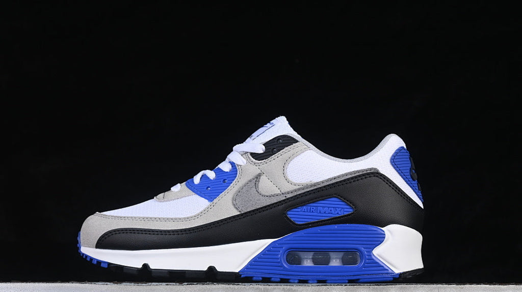 Air Max 90 Design-Inspired - "Hyper Blue" "White/Grey/Blue" Custom Tribute - AM90-HYPBLU-008