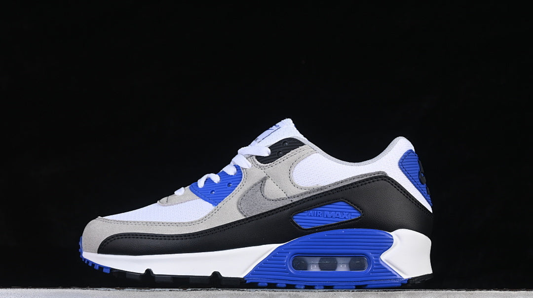 Air Max 90 Design-Inspired - "Hyper Blue" "White/Grey/Blue" Custom Tribute - AM90-HYPBLU-008