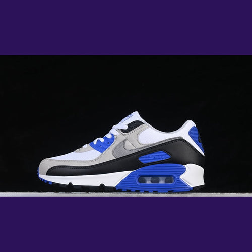 Air Max 90 Design-Inspired - "Hyper Blue" "White/Grey/Blue" Custom Tribute - AM90-HYPBLU-008 - Sole Revival and Redemption LLC