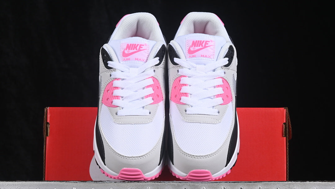 Air Max 90 Design-Inspired - "Rose Pink" "White/Grey/Pink" Custom Tribute - AM90-PINK-007