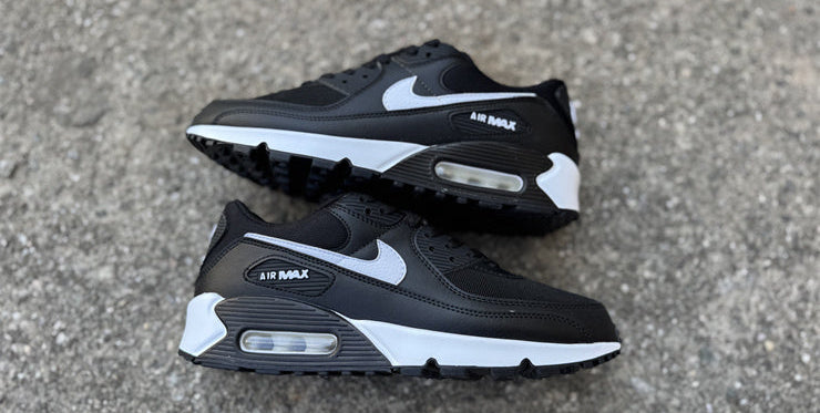 Air Max 90 Design-Inspired - "Black White" "Black/White" Custom Tribute - AM90-BLKWTE-006