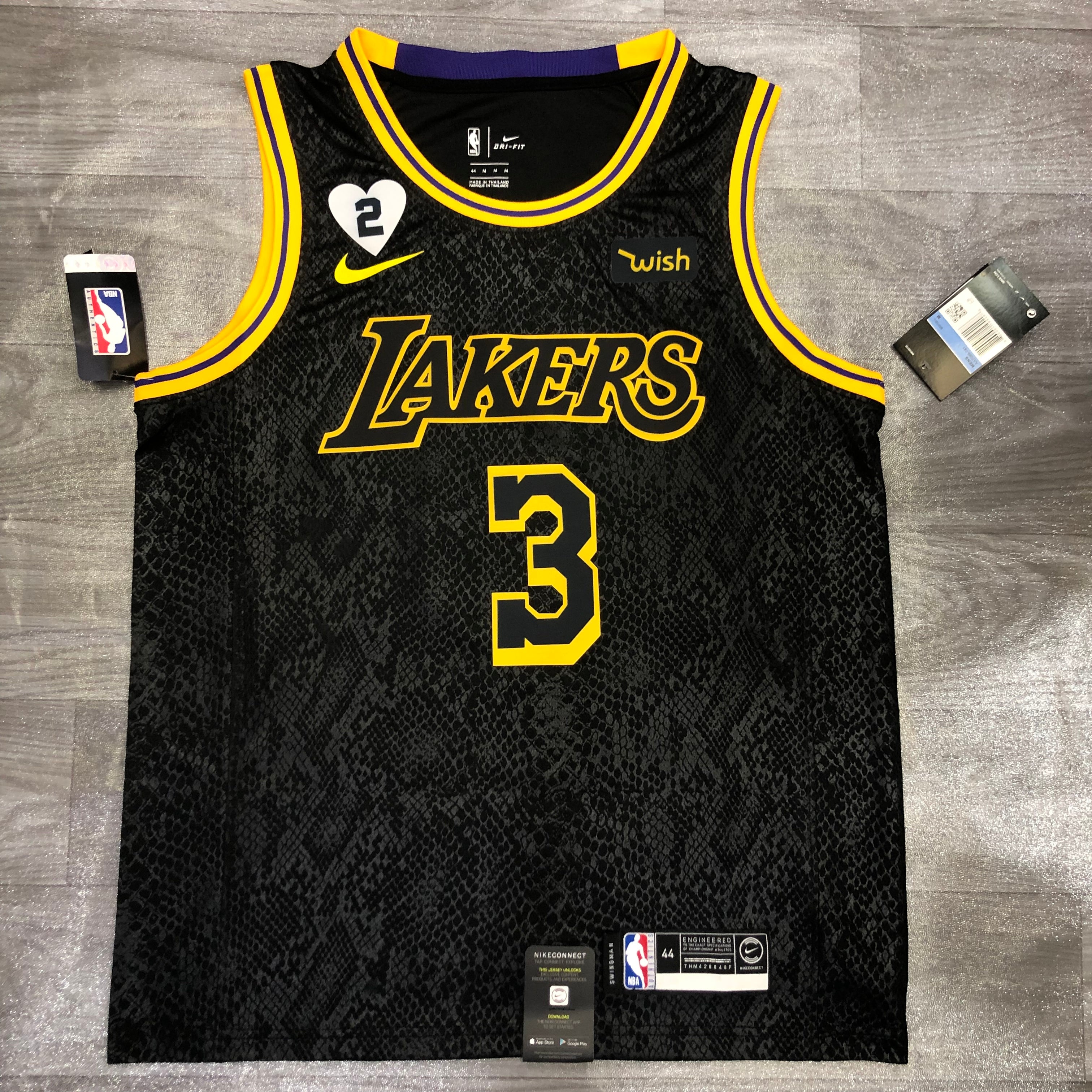Los Angeles Lakers — Anthony Davis #3 City Edition (City Edition Black Snakeskin "Mamba")