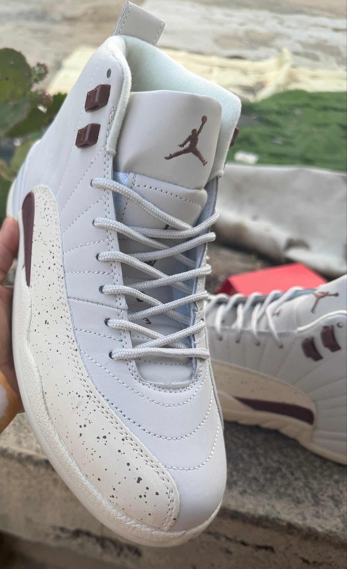 Jordan 12 Design-Inspired - "Eggnog" "Tan & Brown" Custom Tribute - AJ12-EGGNOG-1227