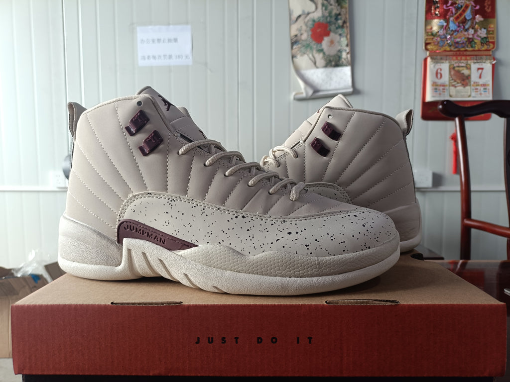 Jordan 12 Design-Inspired - "Eggnog" "Tan & Brown" Custom Tribute - AJ12-EGGNOG-1227