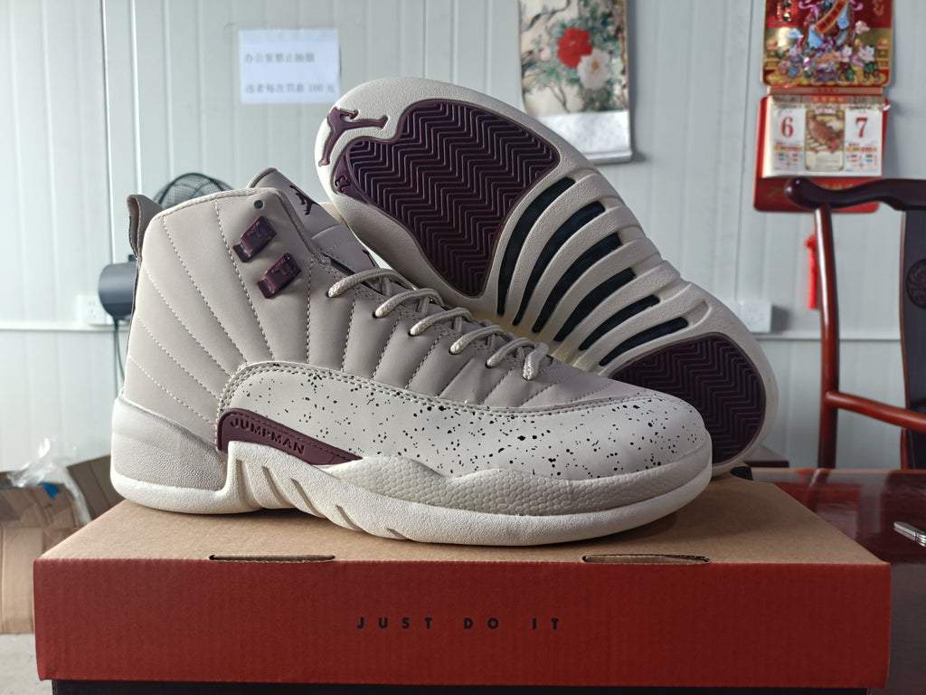 Jordan 12 Design-Inspired - "Eggnog" "Tan & Brown" Custom Tribute - AJ12-EGGNOG-1227