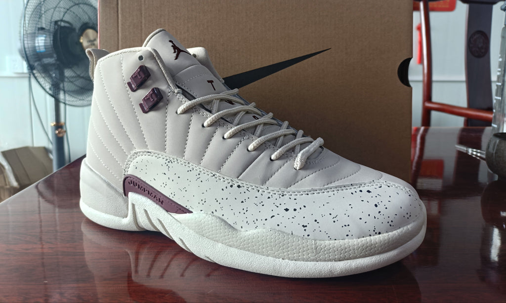 Jordan 12 Design-Inspired - "Eggnog" "Tan & Brown" Custom Tribute - AJ12-EGGNOG-1227