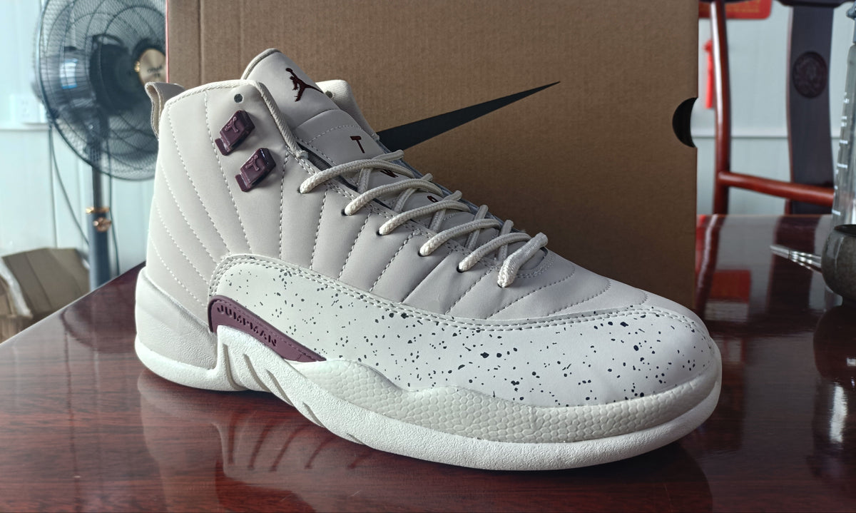 Jordan 12 Design-Inspired - "Eggnog" "Tan & Brown" Custom Tribute - AJ12-EGGNOG-1227