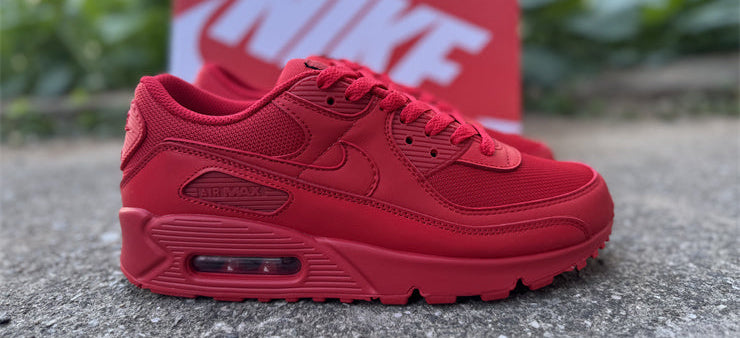 Air Max 90 Design-Inspired - "Varsity Red" "Red" Custom Tribute - AM90-VARRED-003